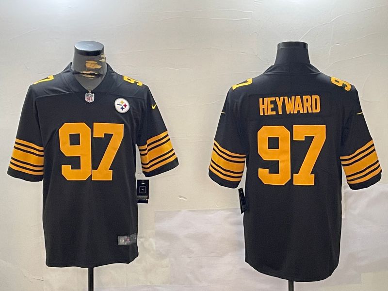 Men Pittsburgh Steelers #97 Heyward Black 2024 Nike Vapor Limited NFL Jersey style 2->pittsburgh steelers->NFL Jersey